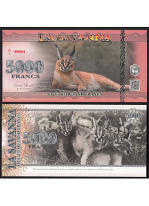 LA SAVANNA 5000 Francs 2015 Lince europea Fior di Stampa